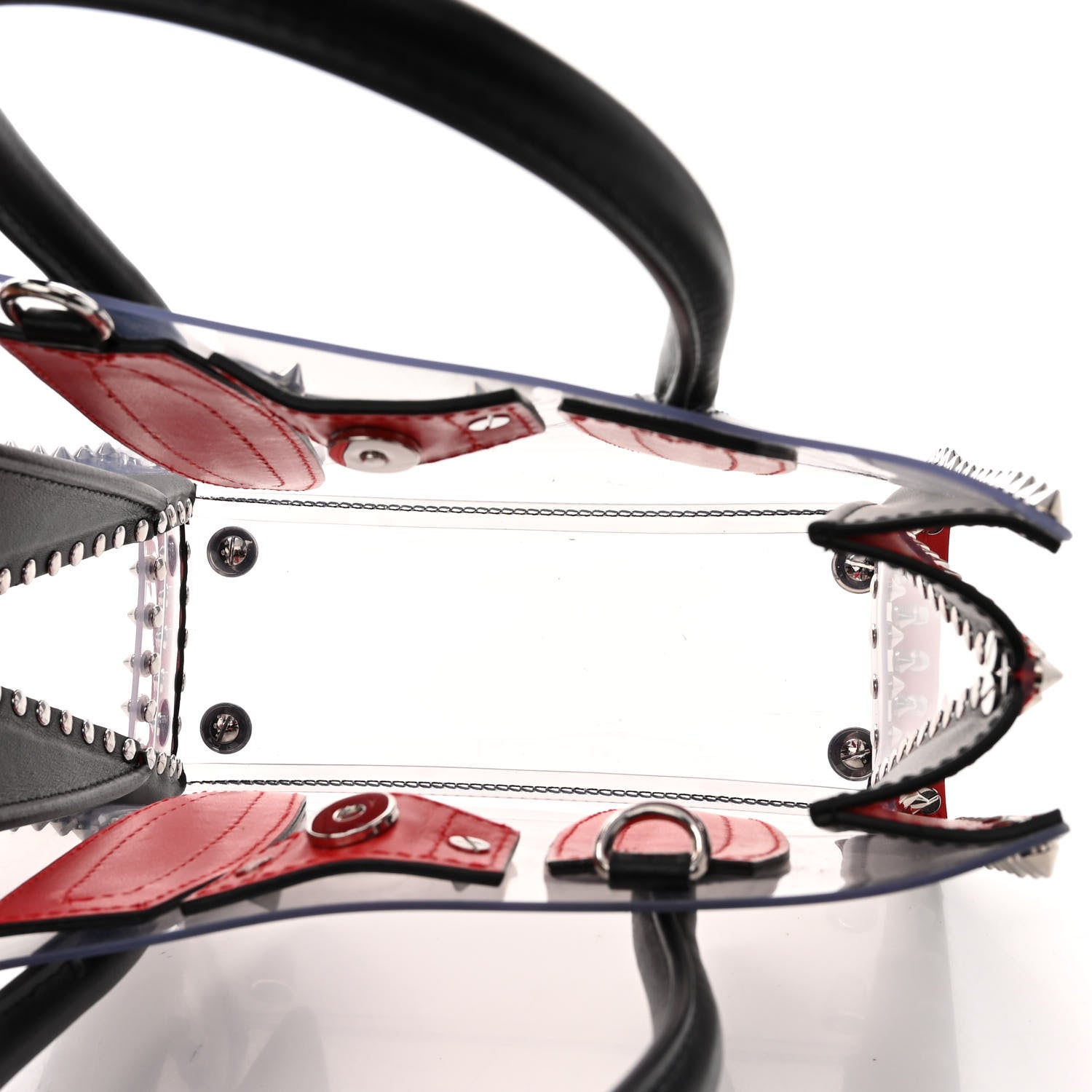 Christian Louboutin PVC Calfskin Spiked Mini Paloma Black 5 of 9