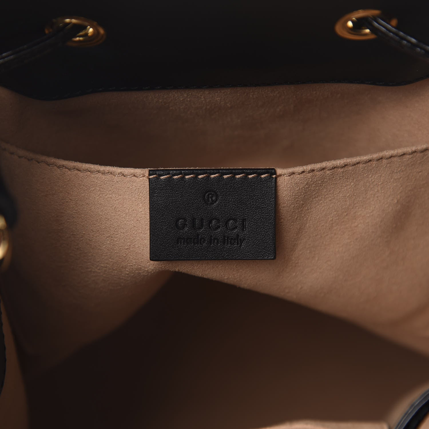 Gucci Suede Patent Web Small Ophidia Bucket Bag Black 8 of 10