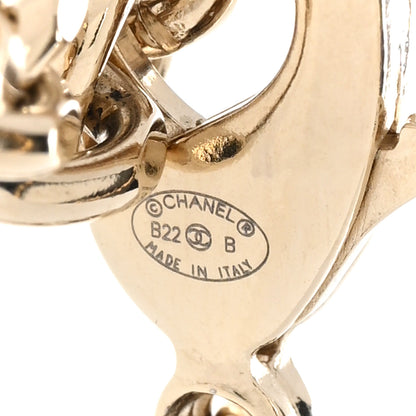 Chanel Crystal Chain Link CC Turnlock Choker Necklace Gold Silver 6 of 7