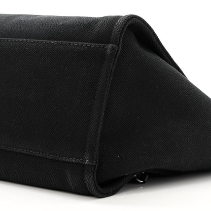 Chanel Canvas Pearl Medium Deauville Tote Black 10 of 11