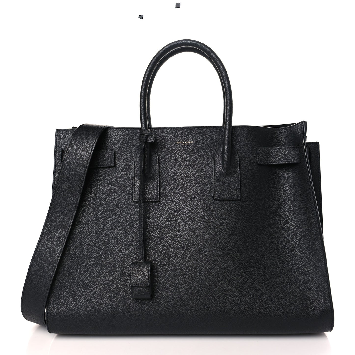 Grained Calfskin Large Sac De Jour Carryall Black
