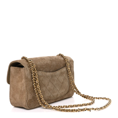Chanel Suede Calfskin Mini Souplissimo Flap Dark Beige 3 of 11