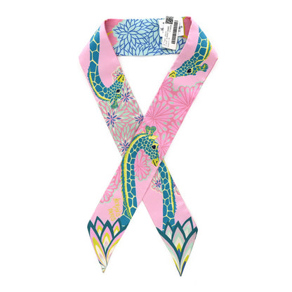 Hermes Silk The Three Graces Twilly Rose Bonbon Canard 1 of 4