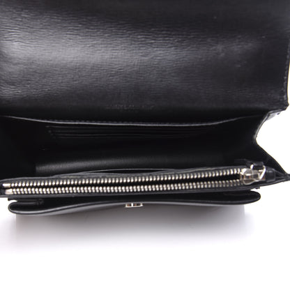 Saint Laurent Calfskin Monogram Sunset Chain Wallet Black 4 of 10