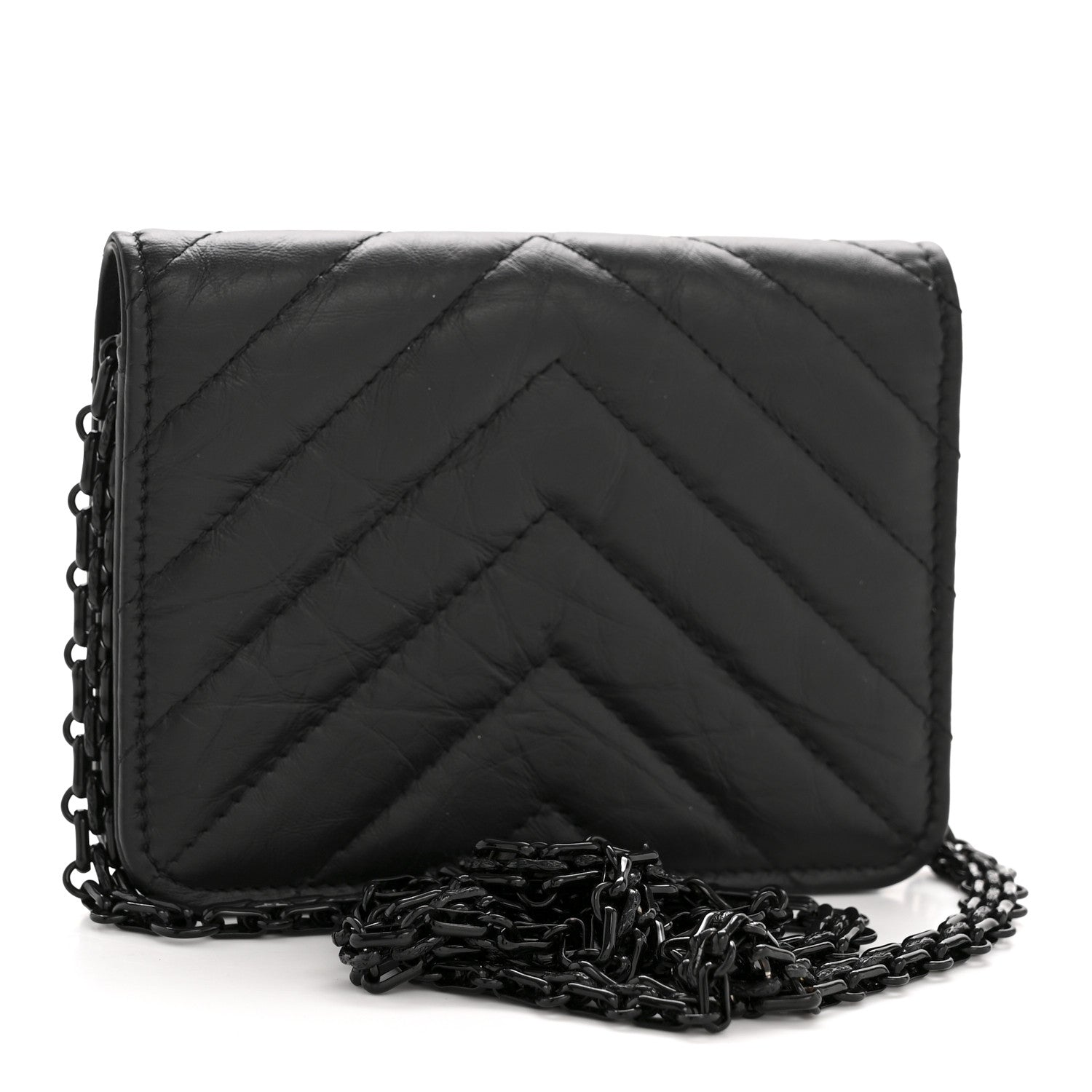 Chanel Aged Calfskin Chevron Quilted Reissue Belt Bag So Black 3 of 11