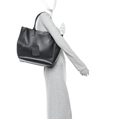 Valentino Garavani Calfskin Vlogo Medium Locker Tote Black 2 of 9