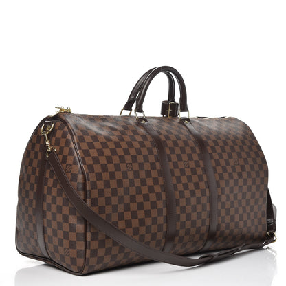 Louis Vuitton Damier Ebene Keepall Bandouliere 55 3 of 7