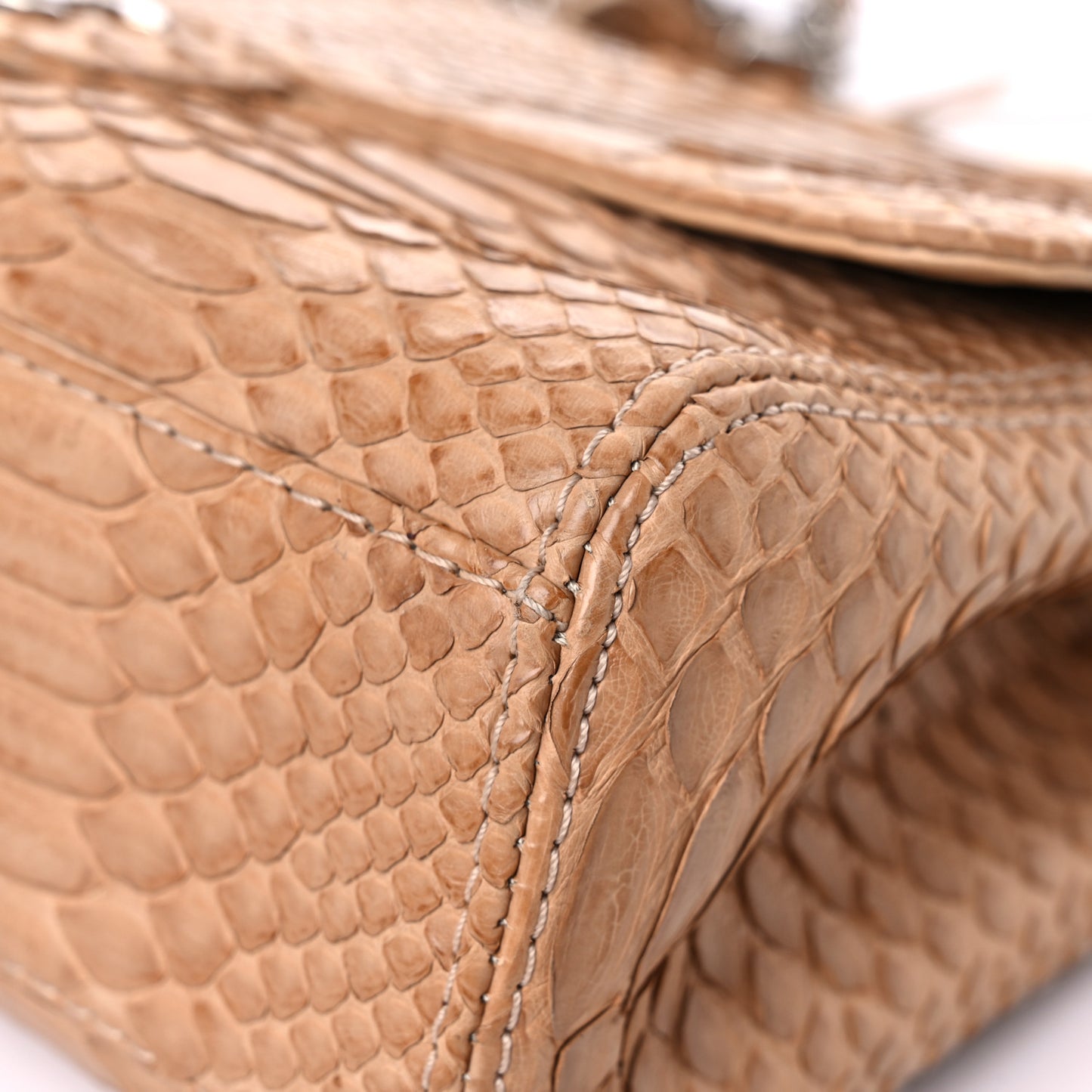 Python Medium Soho Tassel Flap Beige