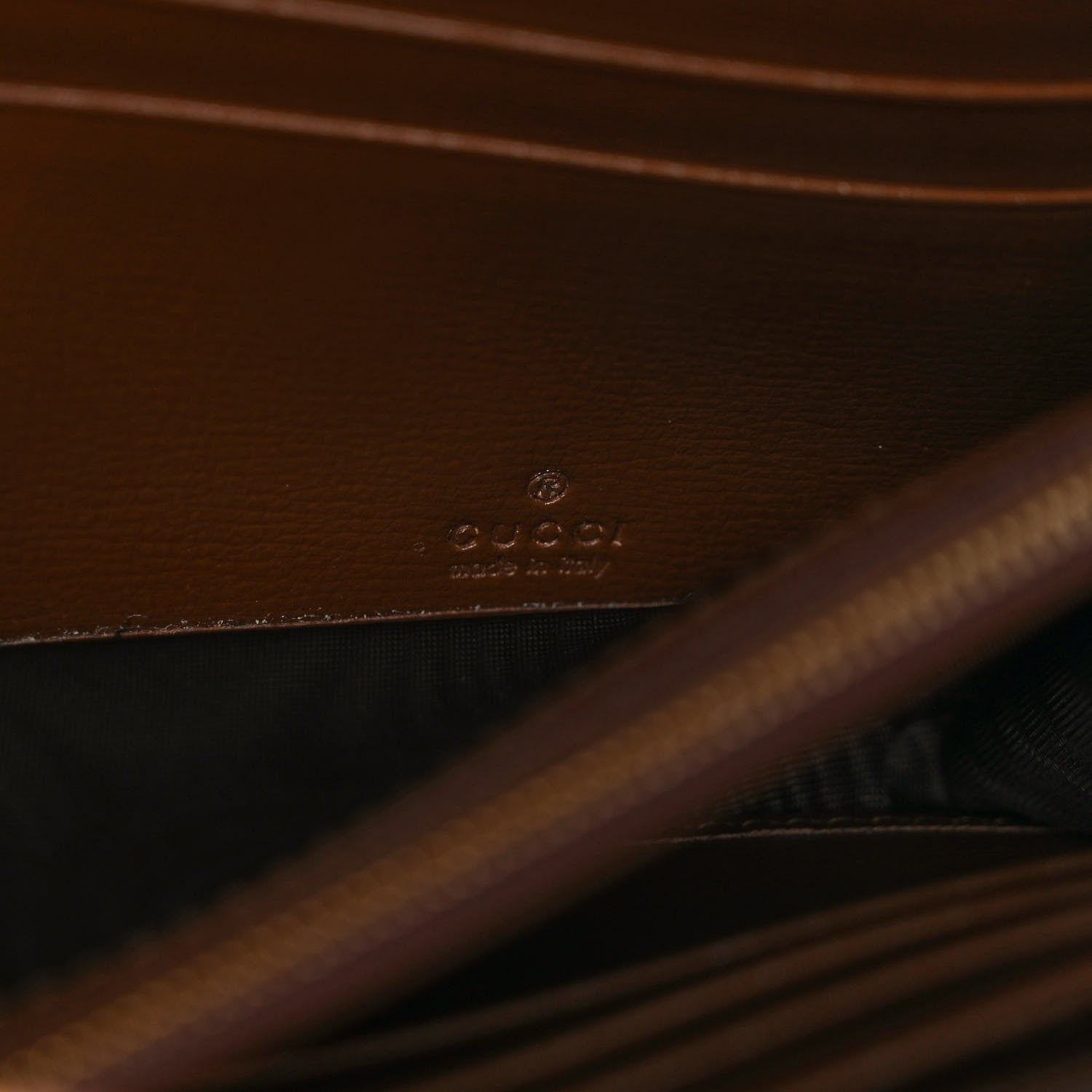 Gucci GG Supreme Monogram Azalea Calfskin Web Jackie 1961 Chain Wallet Beige Ebony Brown Sugar 6 of 9