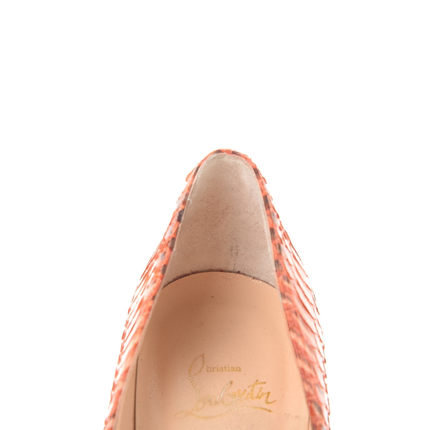 Christian Louboutin Python So Kate 120 Pumps 39.5 Orange 11 of 20