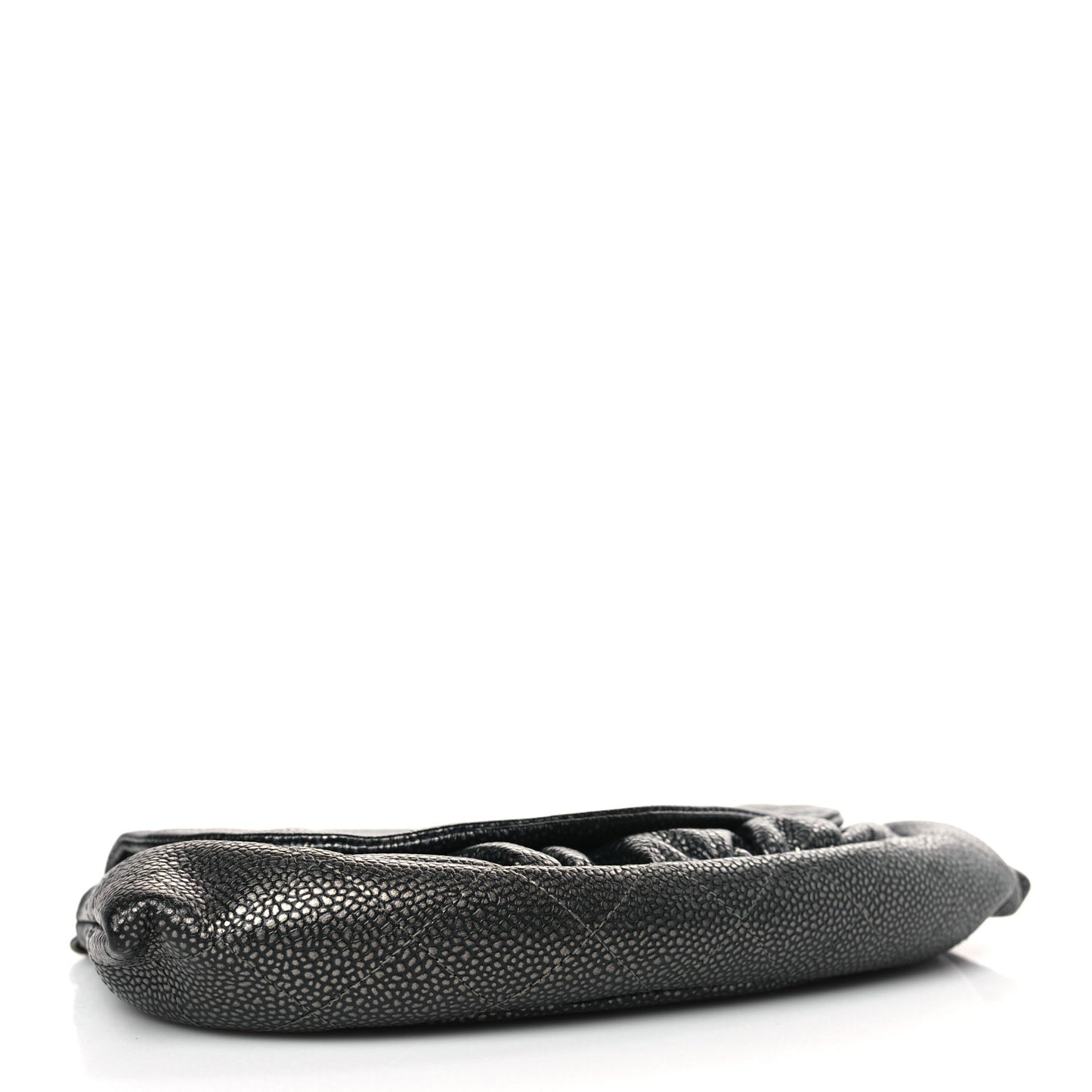 Metallic Caviar Half Moon Wallet On Chain WOC Bronze