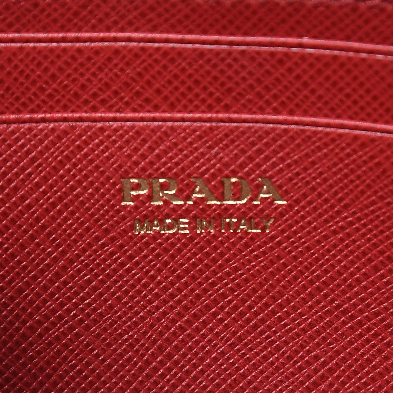 Prada Saffiano Metal Phone Wristlet Crossbody Wallet Fuoco 6 of 9