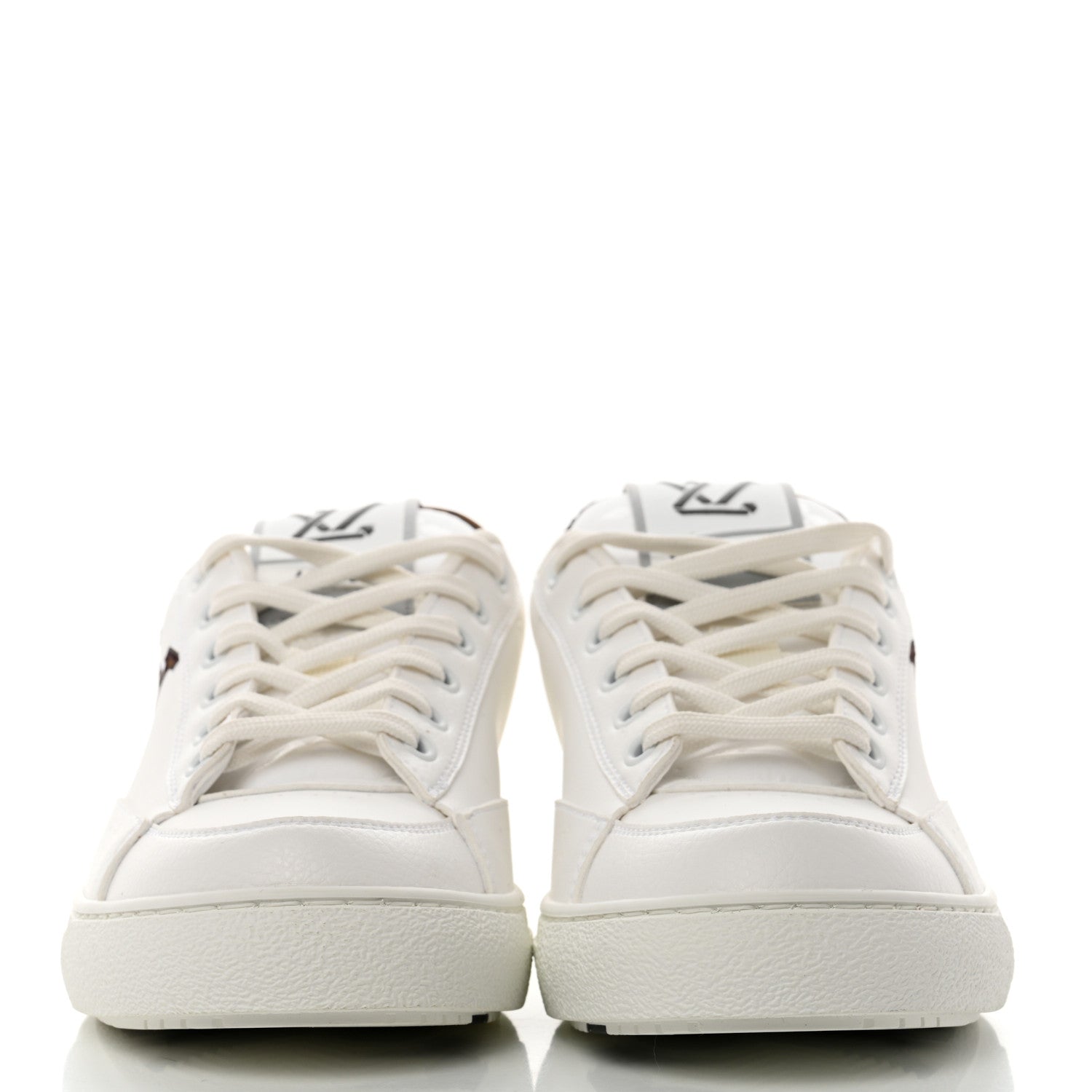 Louis Vuitton Charlie Sneakers 38.5 White Cacoa Brown 2 of 9