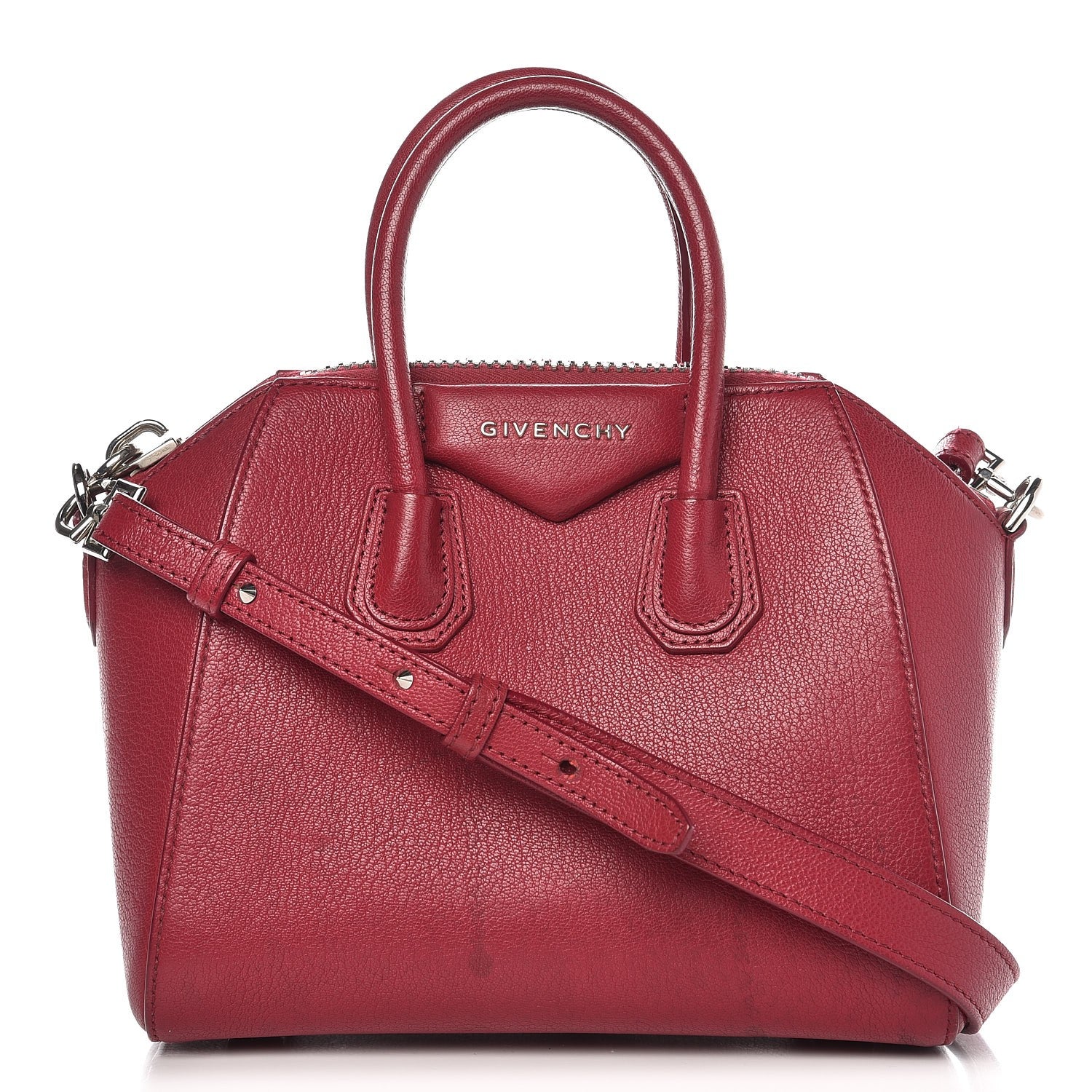 Givenchy Sugar Goatskin Mini Antigona Raspberry 1 of 10
