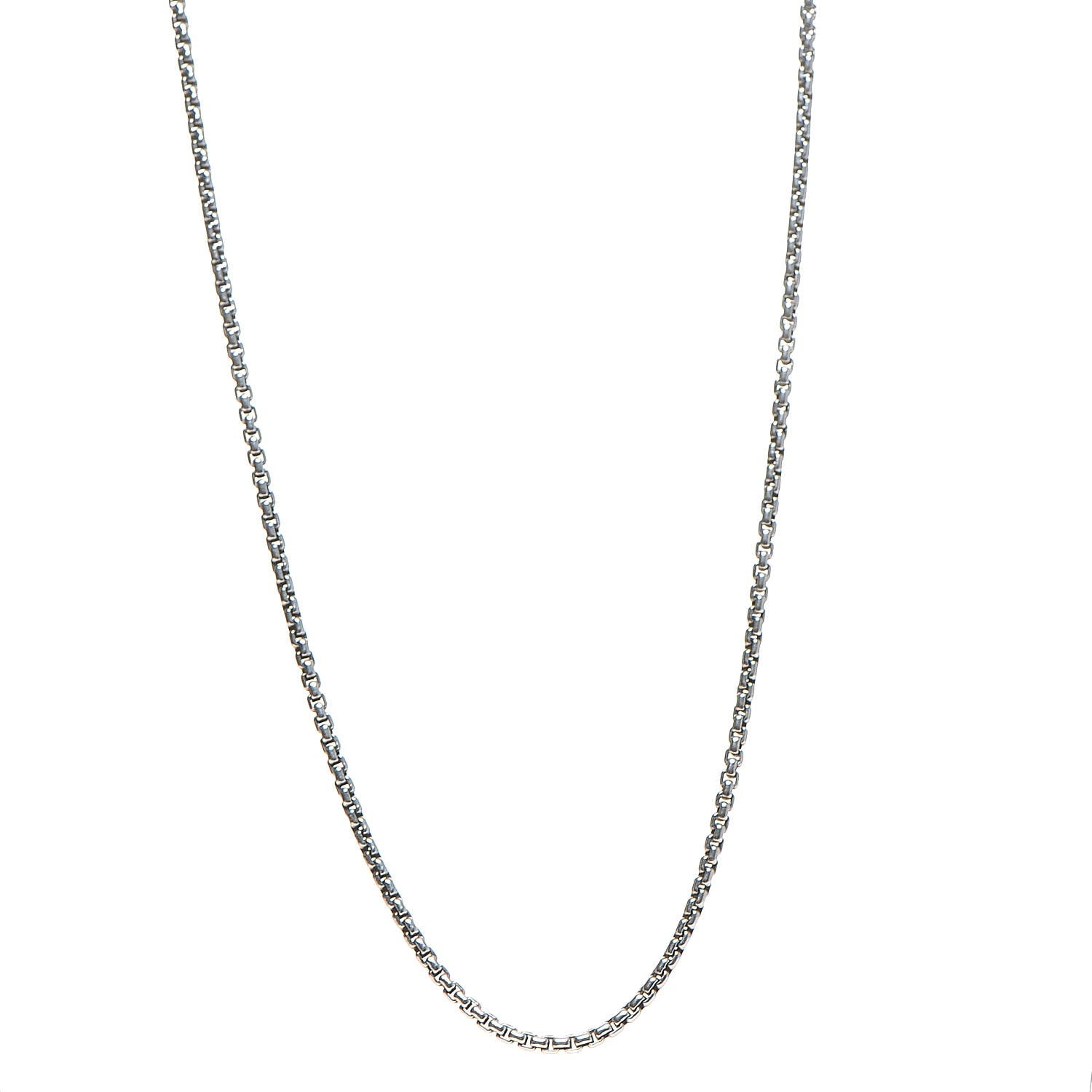 David Yurman Sterling Silver 2.7mm Small Box Chain Necklace 22" 1 of 5