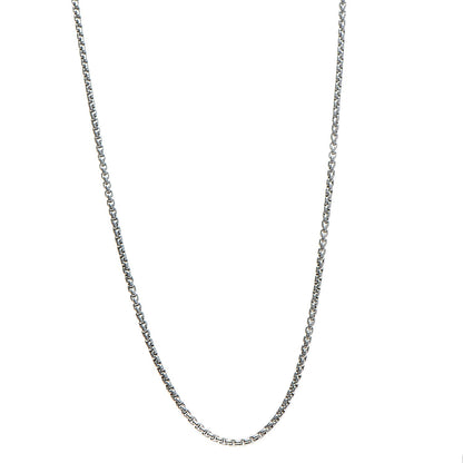 David Yurman Sterling Silver 2.7mm Small Box Chain Necklace 22" 1 of 5