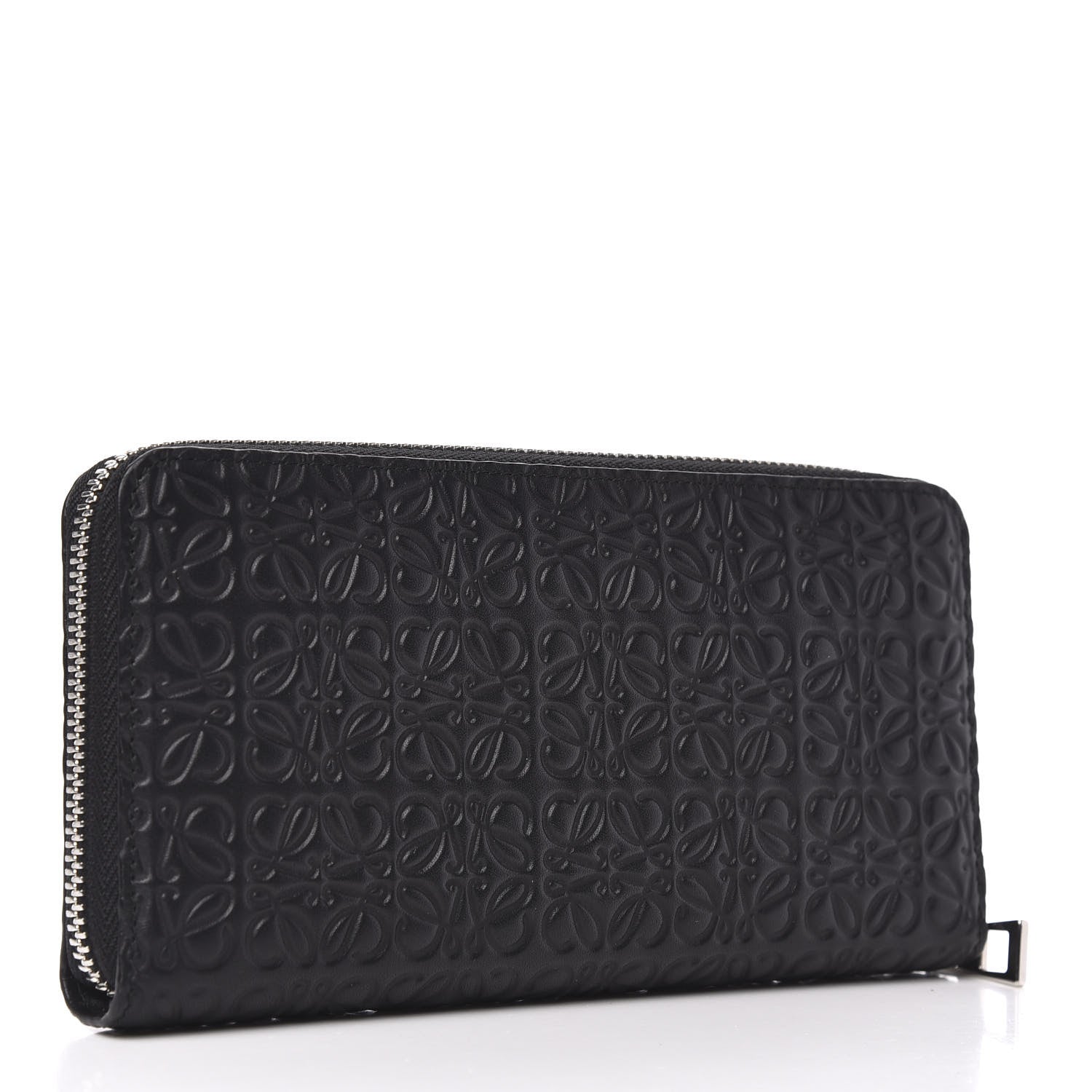 Loewe Calfskin Embossed Repeat Zip Wallet Black 3 of 7