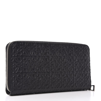 Loewe Calfskin Embossed Repeat Zip Wallet Black 3 of 7