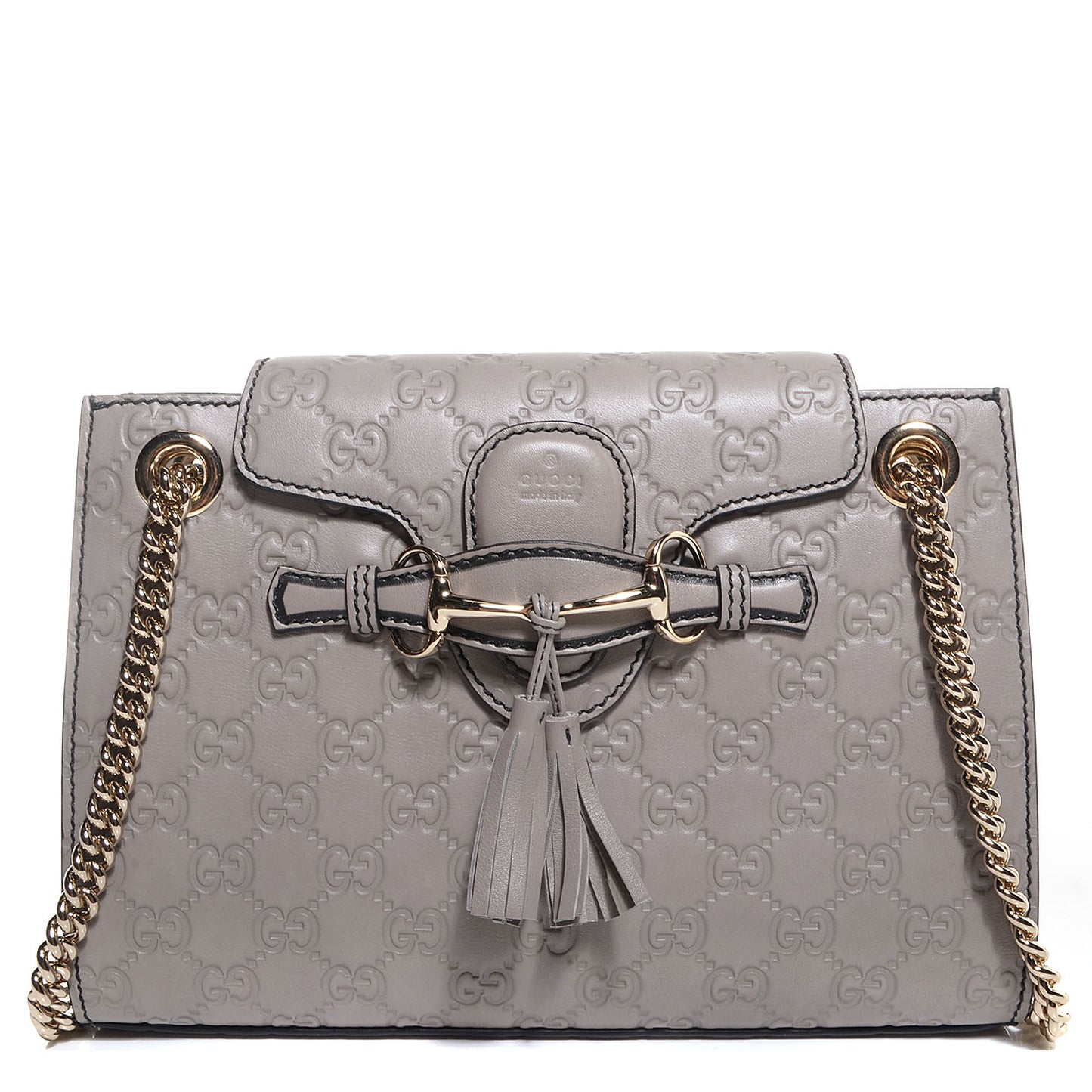 Guccissima Small Emily Chain Shoulder Bag Storm Grey