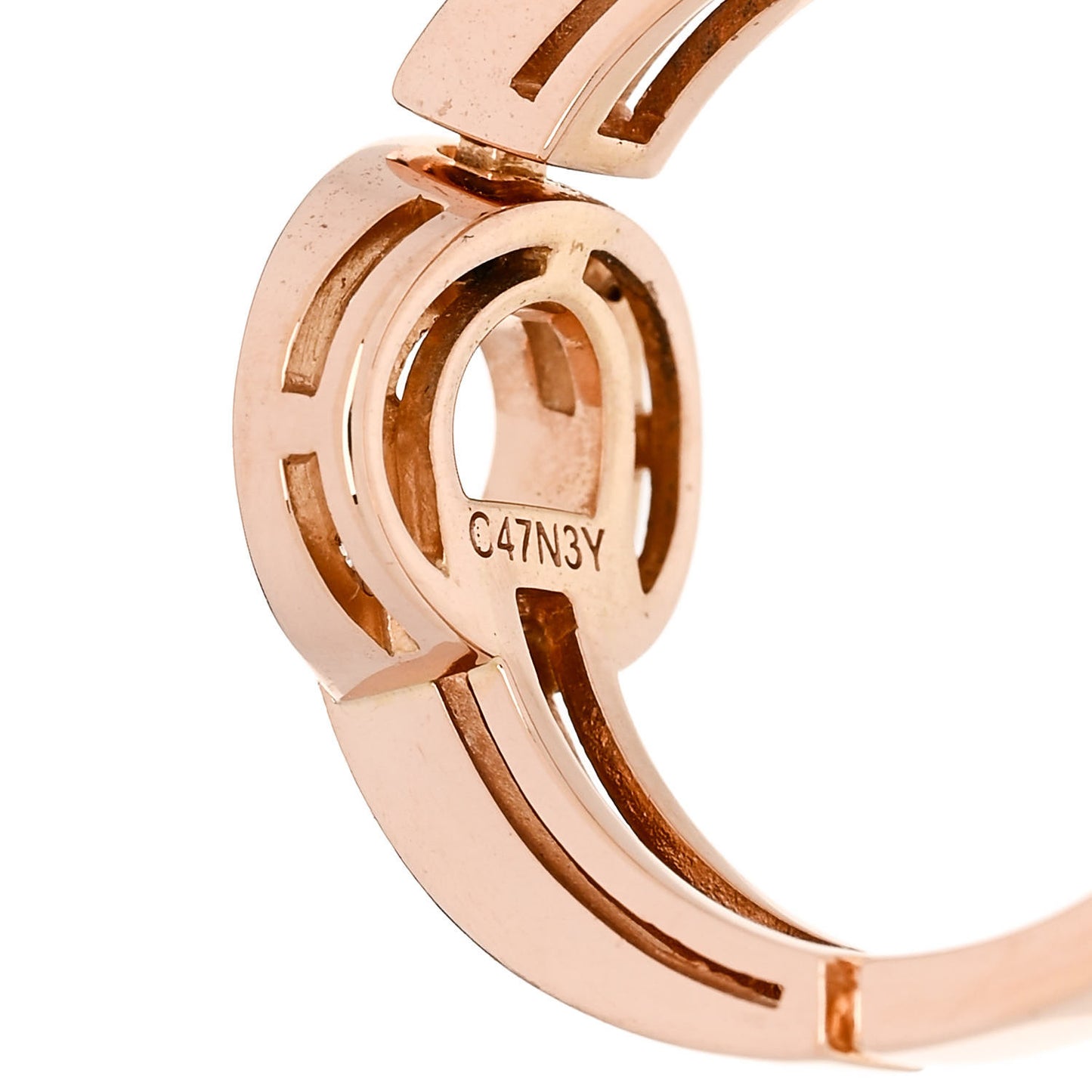 18K Rose Gold Diamond Bvlgari Bvlgari Ring 54 6.75