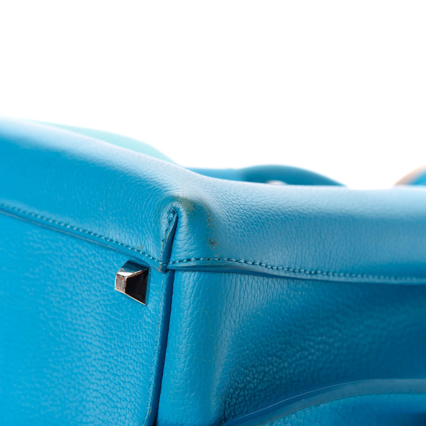 Grained Calfskin Large Milla Tote Tile Blue