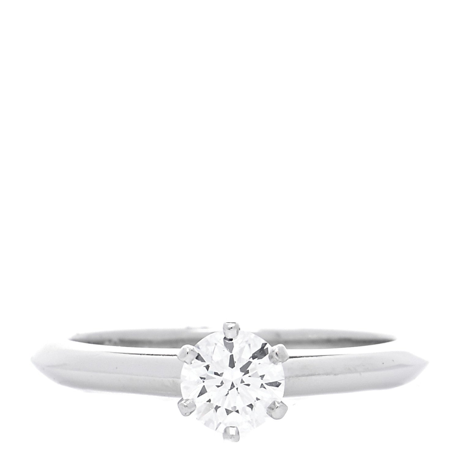 Tiffany Platinum Diamond .37ct Solitaire Engagement Ring 47 4 1 of 6