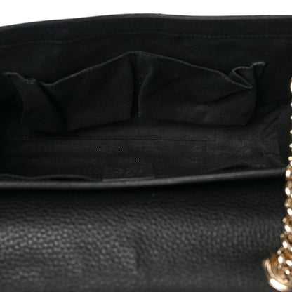 Gucci Cellarius Calfskin Medium Emily Chain Shoulder Bag Black 5 of 9