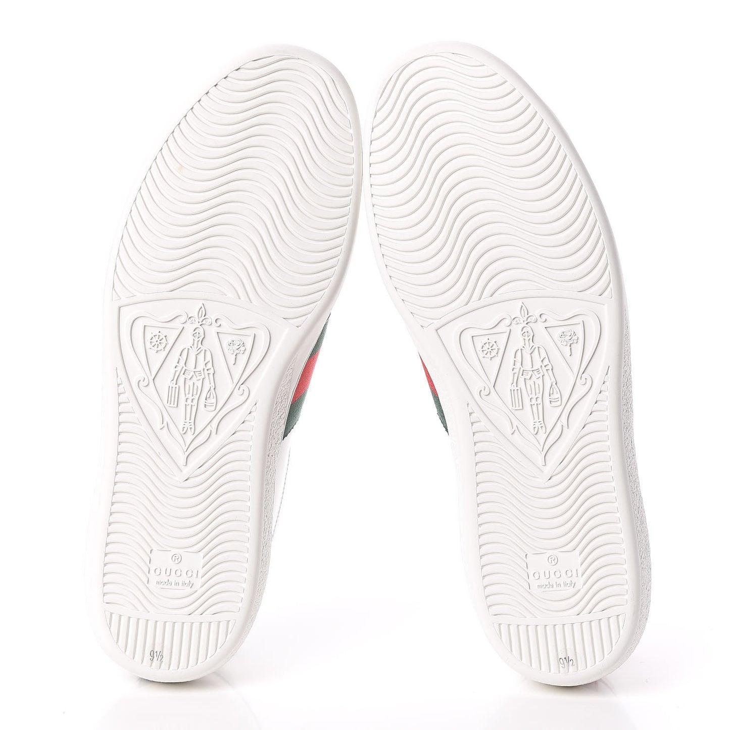 X DISNEY Calfskin Web Three Little Pigs Embroidered Mens Ace Sneakers 9.5 White Red Green
