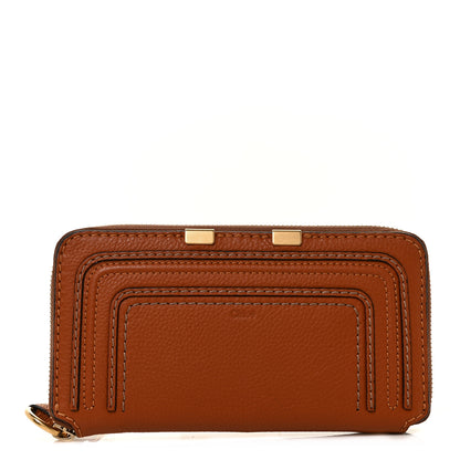 Chloe Grained Calfskin Marcie Long Zip Around Wallet Tan 1 of 8