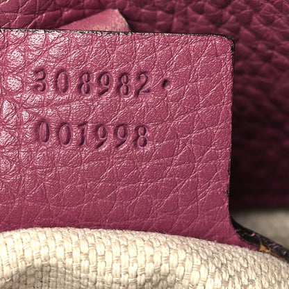 Gucci Pebbled Calfskin Medium Soho Chain Shoulder Bag Peonia Flower 7 of 15