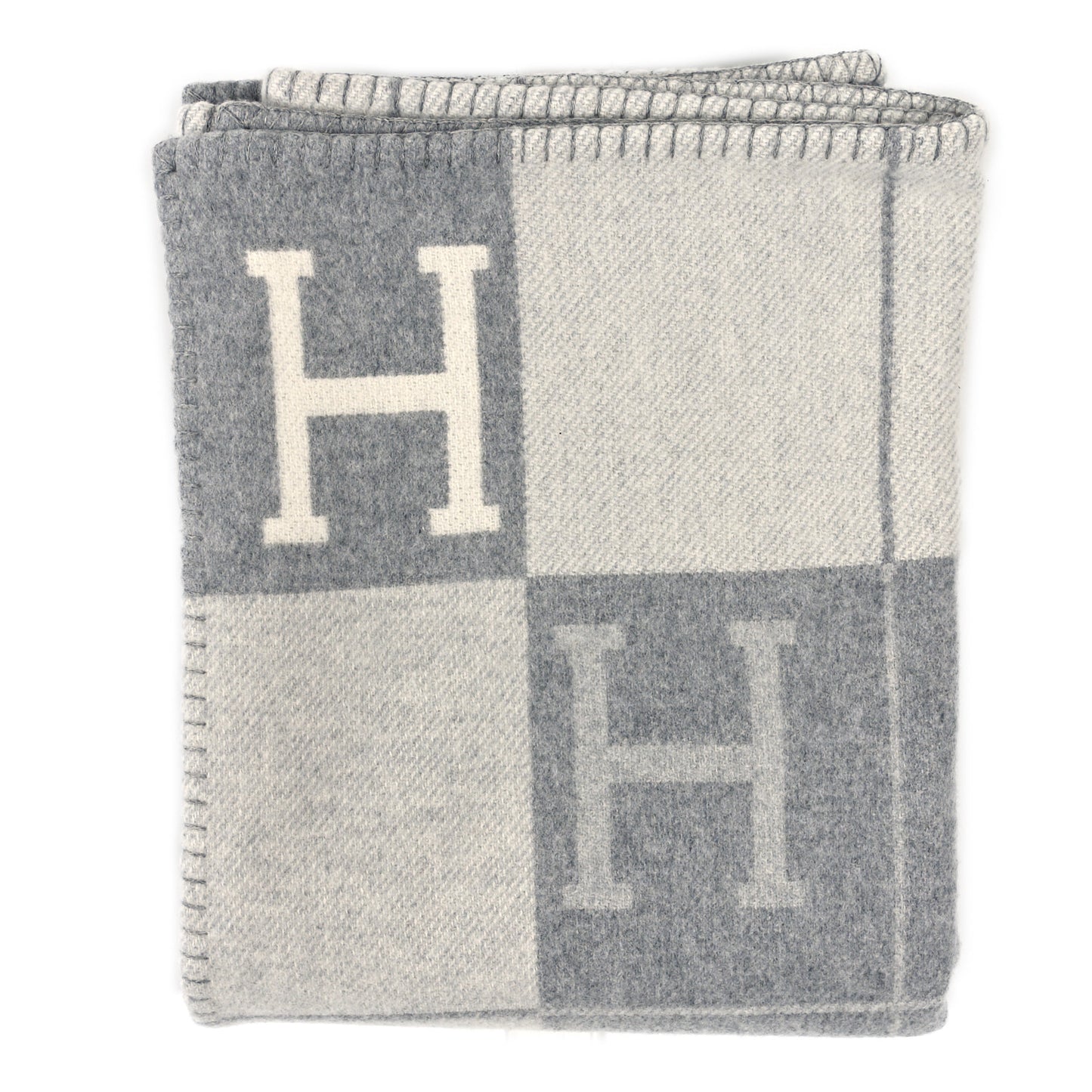 Wool Cashmere Avalon III Blanket Ecru Gris Clair