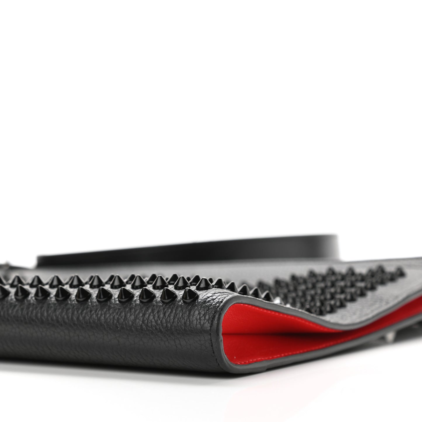 Calfskin Studded Skypouch Crossbody Clutch Black