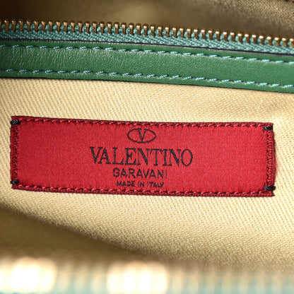 Valentino Garavani VALENTINO Vitello Rockstud Top Handle Satchel Pop Green 8 of 13