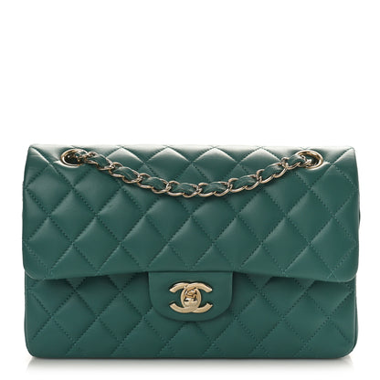 Chanel Lambskin Quilted Small Double Flap Green 1 of 9