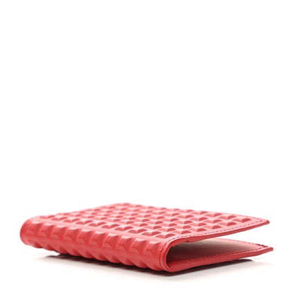 Balenciaga Calfskin Grid Embossed Passport Cover Rouge Vermillon 4 of 9