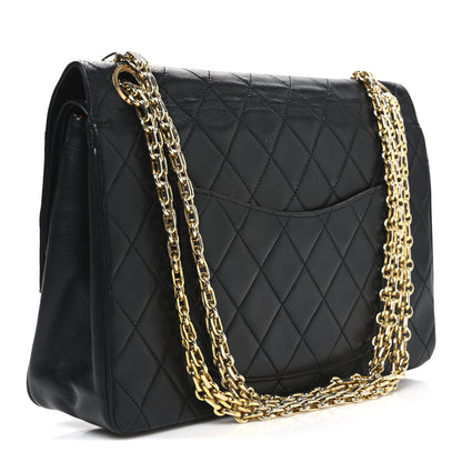 Chanel Lambskin Quilted Medium Double Flap Bijoux Chain Black 3 of 10