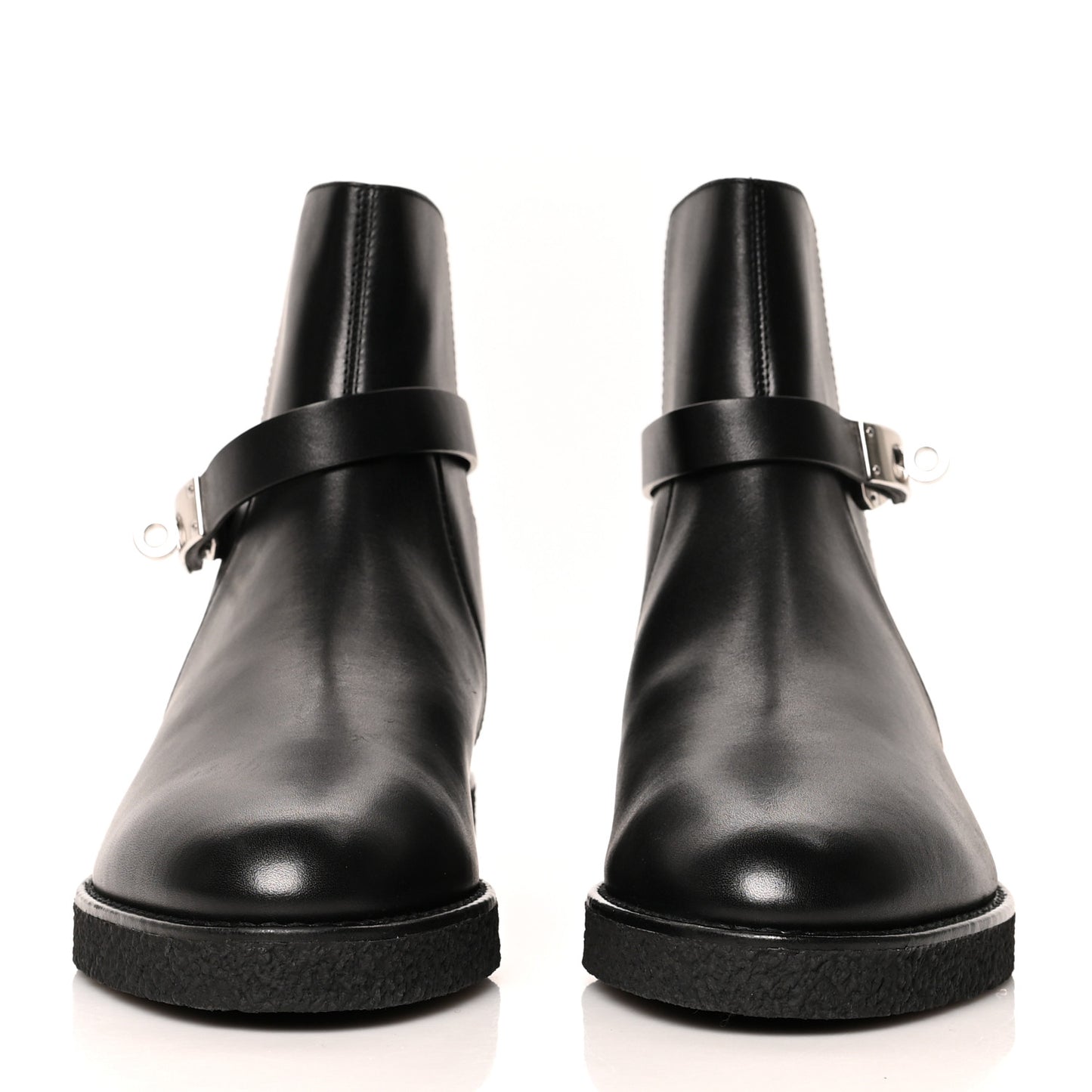 Calfskin Follow Ankle Boots 40 Black