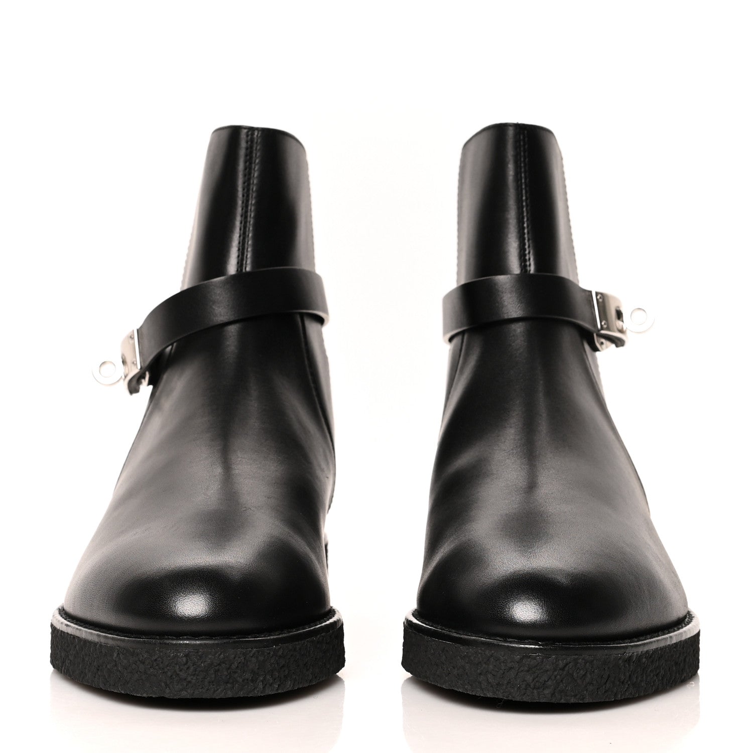 Hermes Calfskin Follow Ankle Boots 40 Black 2 of 8