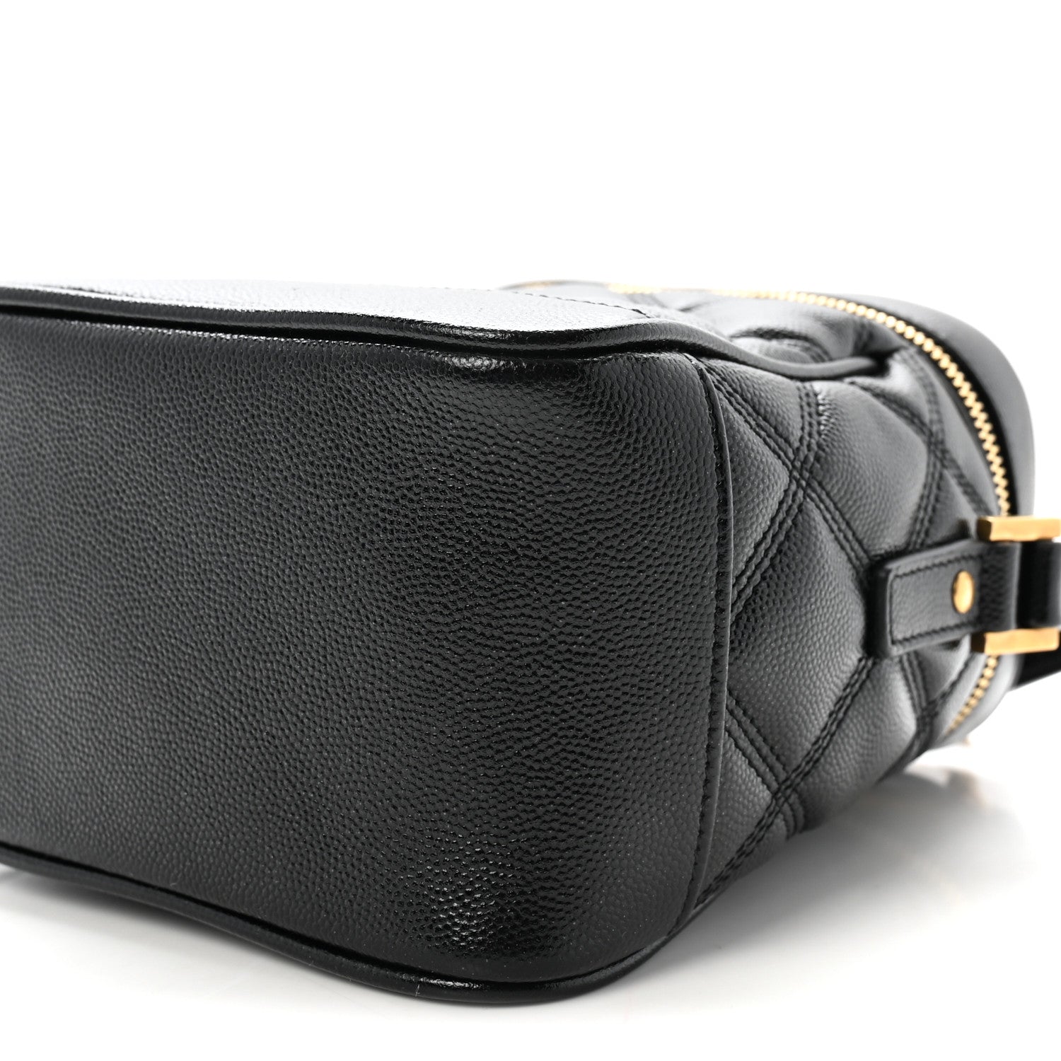 Saint Laurent Grain de Poudre Quilted 80's Vanity Bag Black 9 of 9
