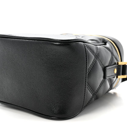 Saint Laurent Grain de Poudre Quilted 80's Vanity Bag Black 9 of 9