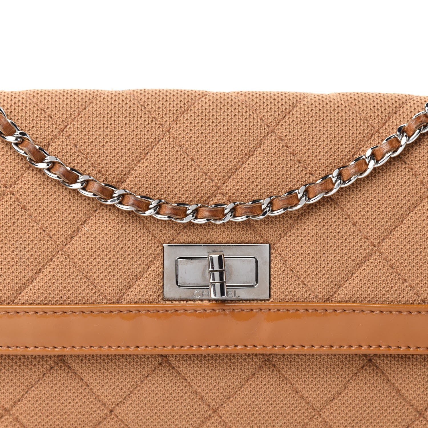Chanel Jersey Patent Quilted 2.55 Reissue East West Flap Brown 14 of 14