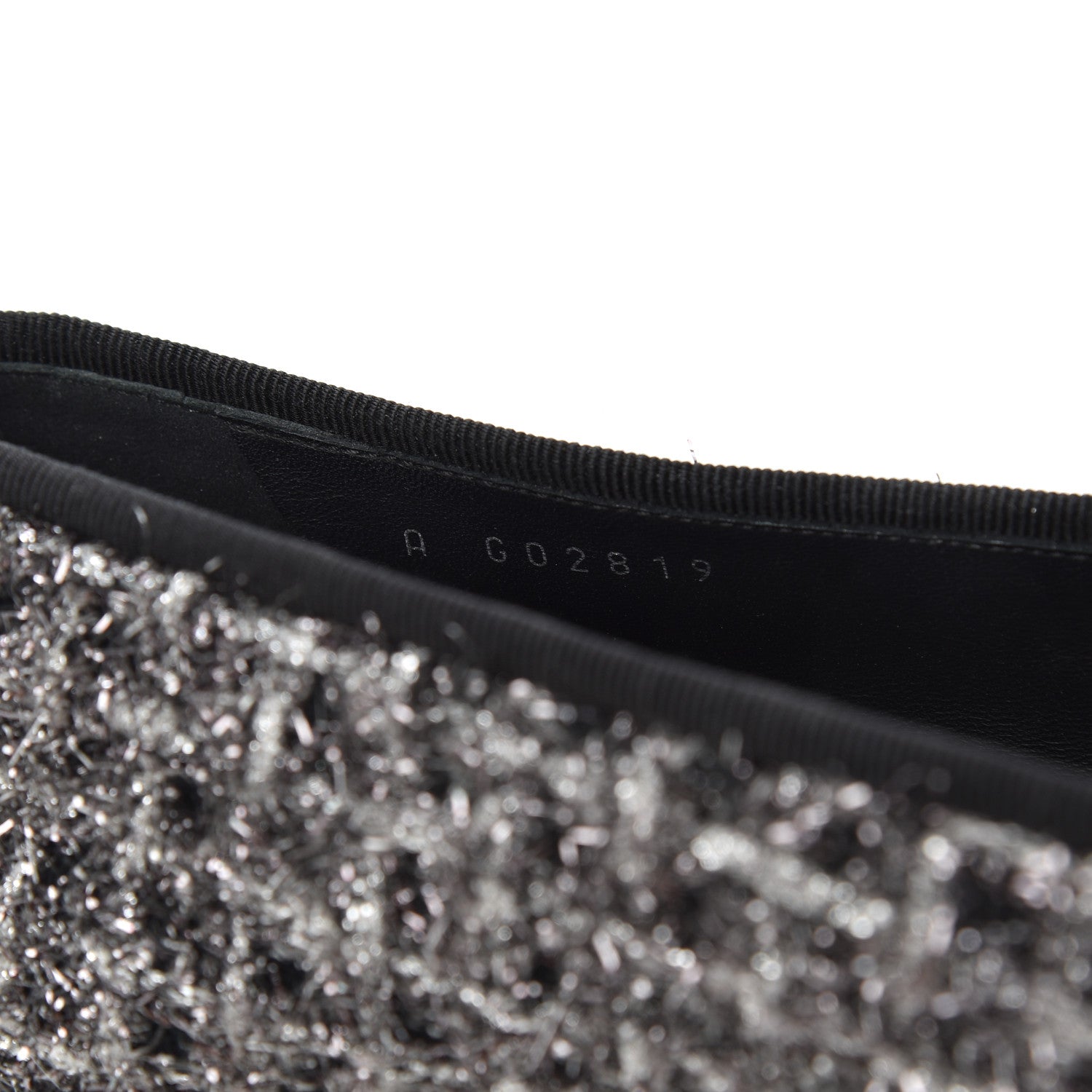 Chanel Metallic Tweed Lambskin Cap Toe Ballerina Flats 41 Black Silver 8 of 15