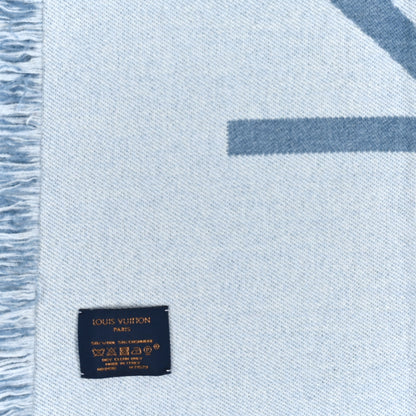 Louis Vuitton Wool Cashmere Echarpes Team Scarf Denim 3 of 3