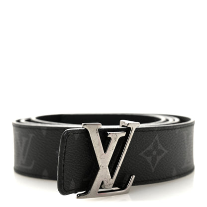 Louis Vuitton Calfskin Monogram Eclipse 35mm LV Initiales Reversible 100 40 Belt 1 of 5