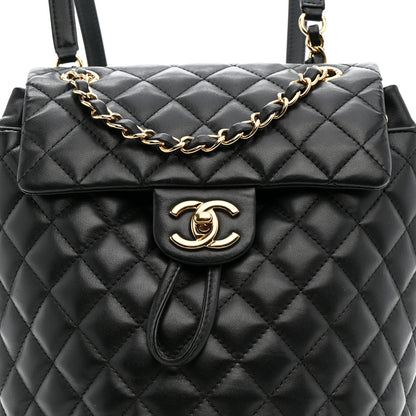 Chanel Calfskin Quilted Small Urban Spirit Backpack Black 8 of 10