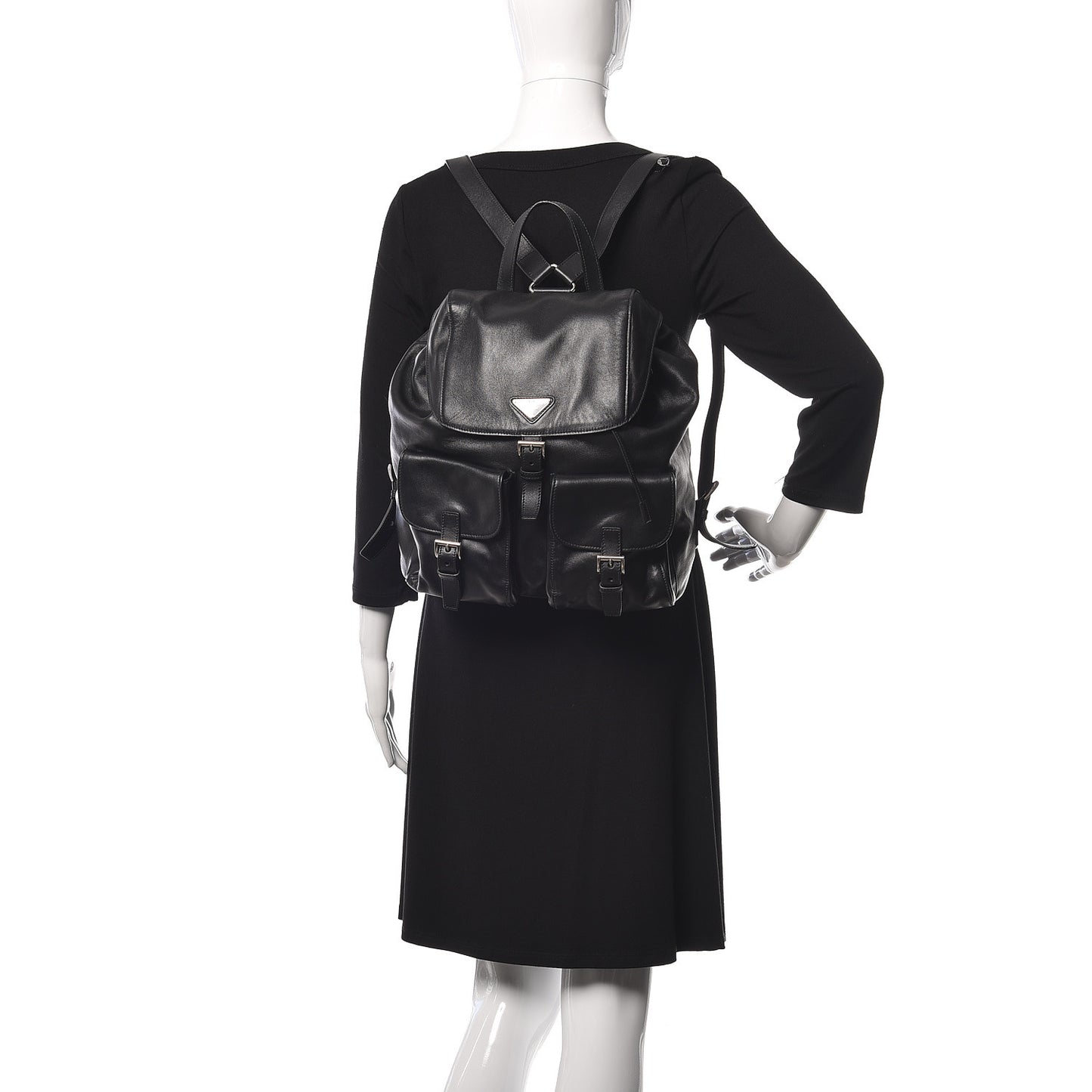 Calfskin Backpack Black