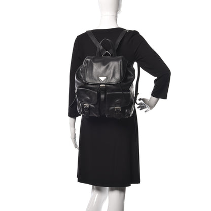 Prada Calfskin Backpack Black 2 of 12