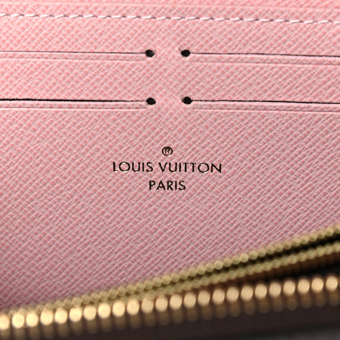 Monogram Clemence Wallet Rose Ballerine