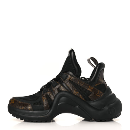 Louis Vuitton Calfskin Patent Monogram LV Archlight Sneakers 40 Black 1 of 8