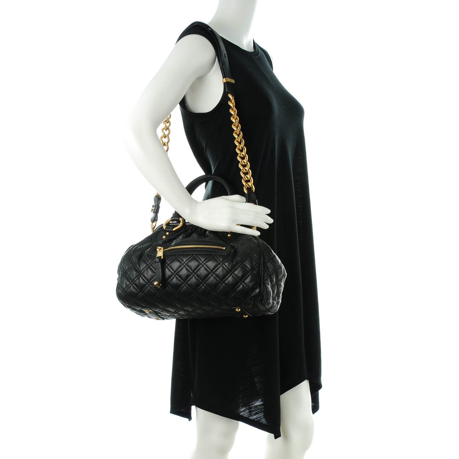 Marc Jacobs Calfskin Quilted Stam Black 2 of 8
